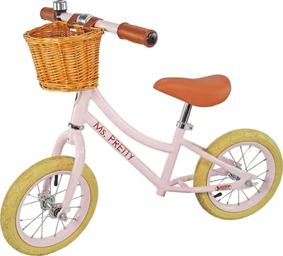 Produktbild von Best Sporting Laufrad Retro für Kinder ab 3 Jahren, mit Klingel und Korb, 12 Zoll Räder