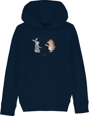 Produktbild von Mr. & Mrs. Panda Kinderpullover Hase Igel 9-11 Jahre (134/146) - French Navy - Geschenk, Sweater, Trösten, Kinderbekleidung, Hoodie, Sweatshirt, Kapuzenpullover, Pullover