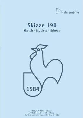 Produktbild von Hahnemühle Skizzenblock A 3 50 Blatt 190 g kopfgeleimt