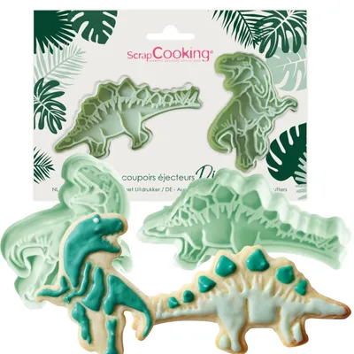 Produktbild von Dino Auswerferschneider, 2 Stück, Dinosaurier