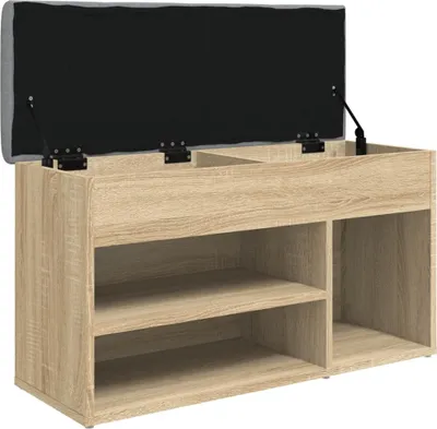 Obrázok produktu pre Lavička na topánky dub sonoma 82x32x45,5 cm kompozitné drevo