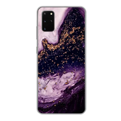 Produktbild von MuchoWow® Handyhülle Schutzhülle Hülle für Samsung Galaxy S20 Plus Marmor - Gold - Naturstein Silikon Softcase Handy Hülle - Hartschale