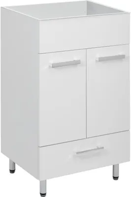 Produktbild von Badezimmerschrank für Waschbecken 50 x 40 cm Weißer Glanz mit Schublade