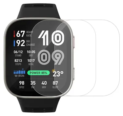 Obrázok produktu pre 2 ochranné sklá na displej inteligentných hodiniek Amazfit Bip Max, 2,5D, HD, tvrdené sklo 9H