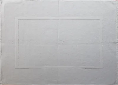 Produktbild von Baumwoll Frottier Duschvorleger, Badematte, Frottee, 50 x 70 cm, weiss, uni einfarbig, Badvorleger, 100% Baumwolle