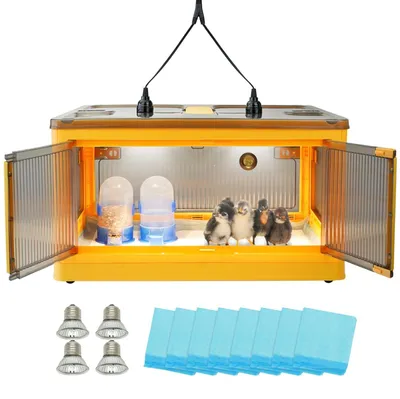 Produktbild von Kunststoff Aufzuchtbox 60x42x33cm - Brutbox mit Futter- und Trinkautomat