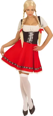 Imagen del producto de WIDMANN S.R.L. Vestido tradicional alemán (Dirndl), color rojo, blanco y , talla L