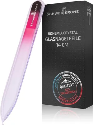 Zdjęcie produktu dla Pilnik do Paznokci Dwustronny Krystaliczny 14 Cm Połysk Manicure Pedicure