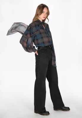 Image de Chemise pour femmes SAPORTA - gris à carreaux, taille XXL