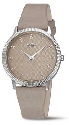 Produktbild von Boccia 3381-01 Damen-Quarzuhr Titan Beige