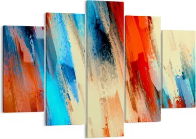 Produktbild von Bild auf Leinwand - Leinwandbild - Abstraktion modern - 150x100cm - Wand Bild - Wanddeko - Leinwanddruck - Bilder - Kunstdruck - Wanddekoration - Leinwand bilder - Wandkunst - EA150x100-4087