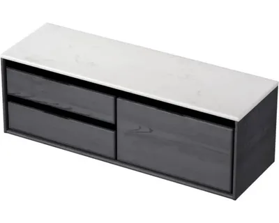 Obrázek produktu pro Koupelnová skříňka pod umyvadlo Sanox Loft dub černý 141 x 47 x 46 cm