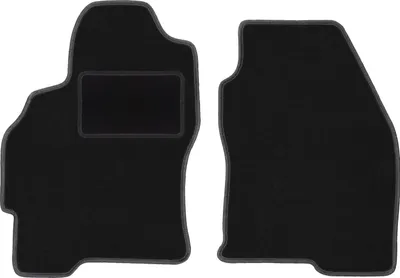 Produktbild von Velours-Fußmatten Vorne passend für Ford Mondeo MK1 (Kombi, Limousine, Liftback, Fließheck, Bj. 1992-1996) –  schwarz, passgenau, mit Befestigungen set 2 Stk. - STANDARD