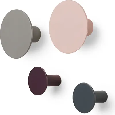 Immagine prodotto di Blomus PONTO Set 4 ganci da parete, ganci, appendiabiti, in pietra polimerica, colori misti, 65801