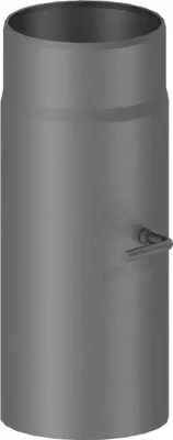 Produktbild von Ø 120 mm Ofenrohr 30 cm - mit Drosselklappe - gussgrau