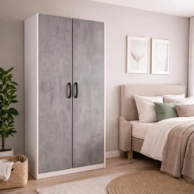 Immagine prodotto di Armadio due ante 91x52x210h colore cemento ARM290