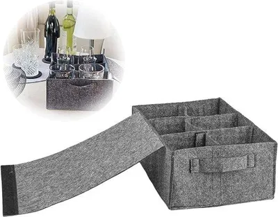 Produktbild von Plattenhalter für 8 Teller, Camping Organizer, Schüsseln und Becher Aufbewahrung