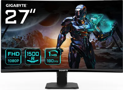 Obrázok produktu pre GIGABYTE GS27FC, 68,6 cm (27"), 1920 x 1080 px, Full HD, LED, 1 ms, Čierna