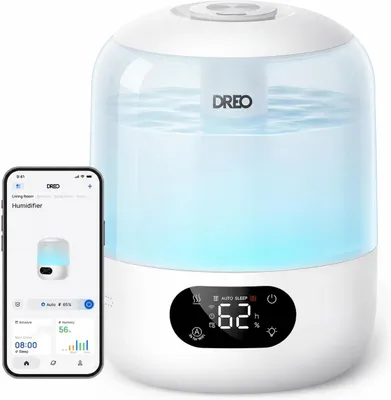 Produktbild von DREO Luftbefeuchter Schlafzimmer, Ultraschall-Kaltnebel mit WLAN/App-Steuerung,