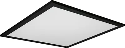 A square LED panel light with a black frame and a white diffuser.