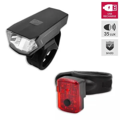 Produktbild von Lampenset LYNX Akku USB 35 LUX STVZO – Batterie für Fahrrad-Elektronik
