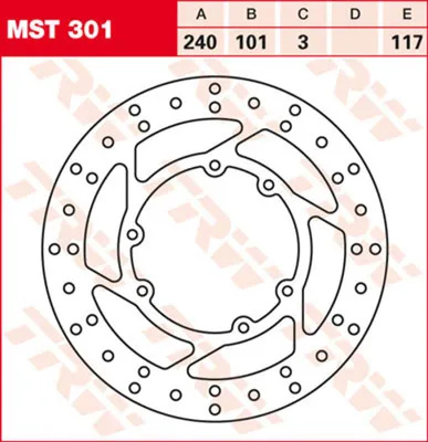 Produktbild von TRW Bremsscheibe Allround starr MST301 CRF450R