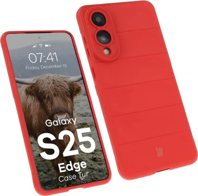 Produktbild von Bizon Case Tur Samsung Galaxy S25 Edge rot