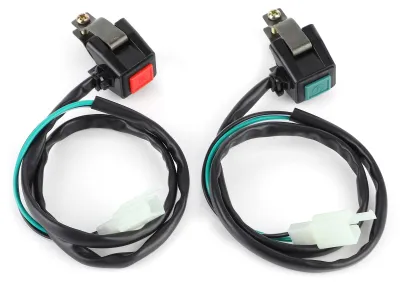 Image de Interrupteur d'arrêt d'urgence universel pour moto, à double bouton, montage sur guidon, 22 mm, compatible avec les quads et motos tout-terrain Yamaha