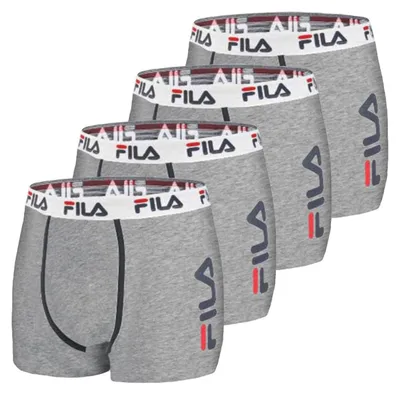 Produktbild von FILA Boxershorts Herren, Unterhosen Männer, 4er-Pack, Grau GR (XL)