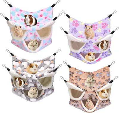 Produktbild von Famanu Hamsterhängematte 4er Set - Weiche und warme Tieraccessoires