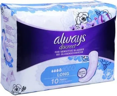 Produktbild von Always Discreet, Inkontinenzeinlagen lang, 10 Stück