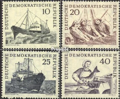 Produktbild von Briefmarken DDR 1961 Mi 817-820 (kompl.Ausgabe) gestempelt Hochseefischerei