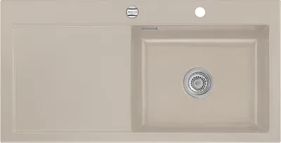 Produktbild von Flächenbündige Spüle MERA 100 SL F Fango Becken rechts mit Excenterbedienung