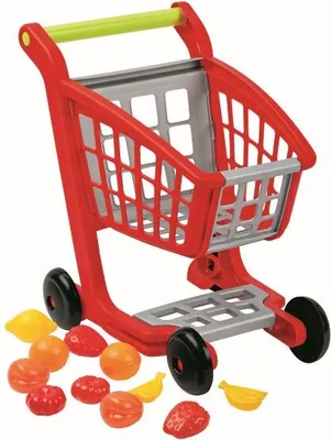 Produktbild von Ecoiffier Einkaufswagen mit Spielobst und Spielgemüse