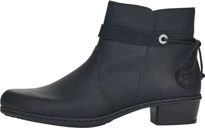 Produktbild von Rieker Damen Stiefeletten Blockabsatz Kurzstiefel Y0782, Größe:39 EU, Farbe:Schwarz