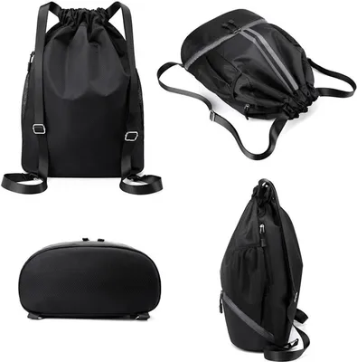 Produktbild von Sport-Rucksack mit Schuhfach & Nassfach, wasserabweisender Turnbeutel mit Kordelzug für Basketball, Fitness & Outdoor – 30–45L