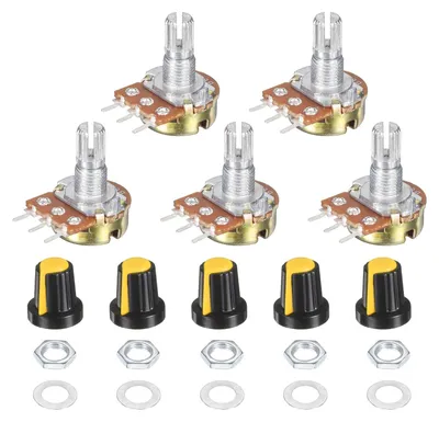 Potentiometer Kit WH148 50K linear, 5 Stück, gelb, 3 Pins