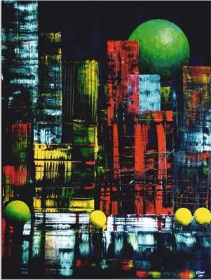 Produktbild von ARTland Wandbild Alu für Innen & Outdoor New York abstrakt II Größe: 30x40 cm