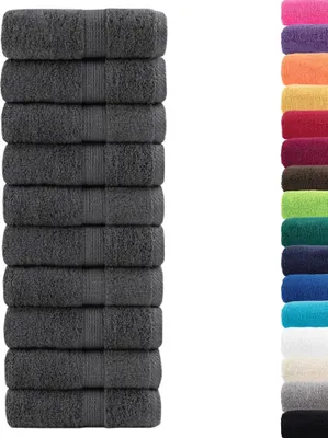 Produktbild von vidaXL Premium-Waschtücher SOLUND 50 Stk. Anthrazit 30x30 cm 600 g/m²