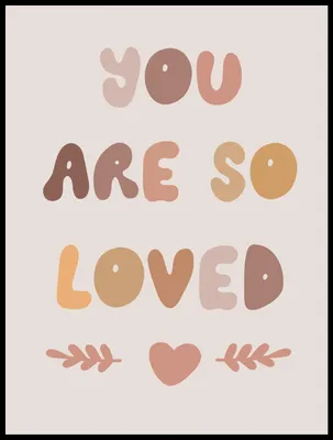Image de Affiche 60 x 80 cm Motifs pour enfants, filles, pour chambre - Loved
