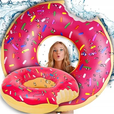 Produktbild von Aufblasbares Rad Grosses Schwimmbad Matratze Donut Rad 90Cm Xxl