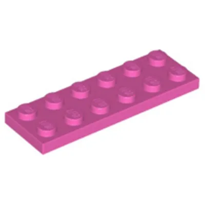 Produktbild von Lego® 2x6 Platte 3795 - 250 Stück Dunkles Pink
