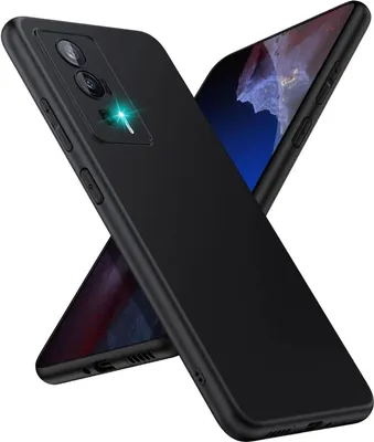 Produktbild von Conie TPU Schutzhülle für Xiaomi POCO F5 Pro 5G Tasche Case Cover Bumper Silikon Hülle in Schwarz matt