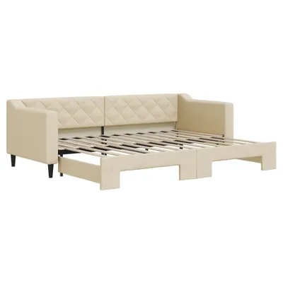 Obrázek produktu pro Válenda s přistýlkou krémová 80 x 200 cm textil