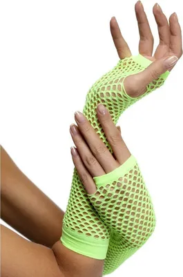 Produktbild von y Handschuhe Netz Netzhandschuhe Lang Neon Grün