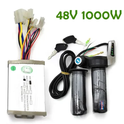 Image de DC 48V 1000W moteur brosse contrôleur unité de contrôle poignée d'accélérateur pour scooter électrique E-Bike
