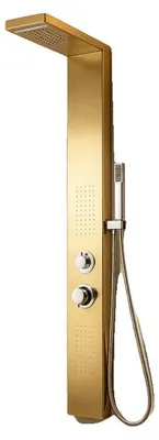 Imagen del producto de Sistema de panel de ducha, múltiples funciones, diseño elegante, color dorado