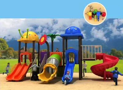 Produktbild von Kinder im Freien Garten Spielturm mit Rutsche Kinderunterhaltung Outdoor
