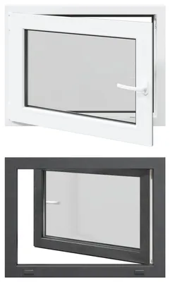 Immagine prodotto di vidaXL Finestra da cantina RISOR 80 x 70 cm in PVC e vetro, antracite