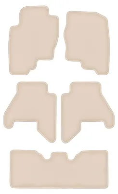 Image de Tapis de sol en moquette pour Nissan Pathfinder R51 2004-2014 (SUV) – jeu 4 pièces, beiges, sur mesure – Wielganizator FORTUNA